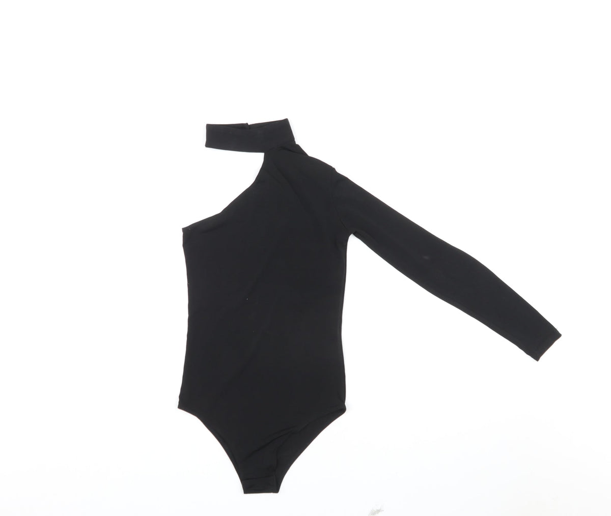 Zack Womens Black Polyester Bodysuit One-Piece Size 4 Snap