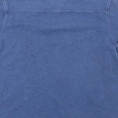 Womens UK Size 10 Zara Blue Basic Button-Up