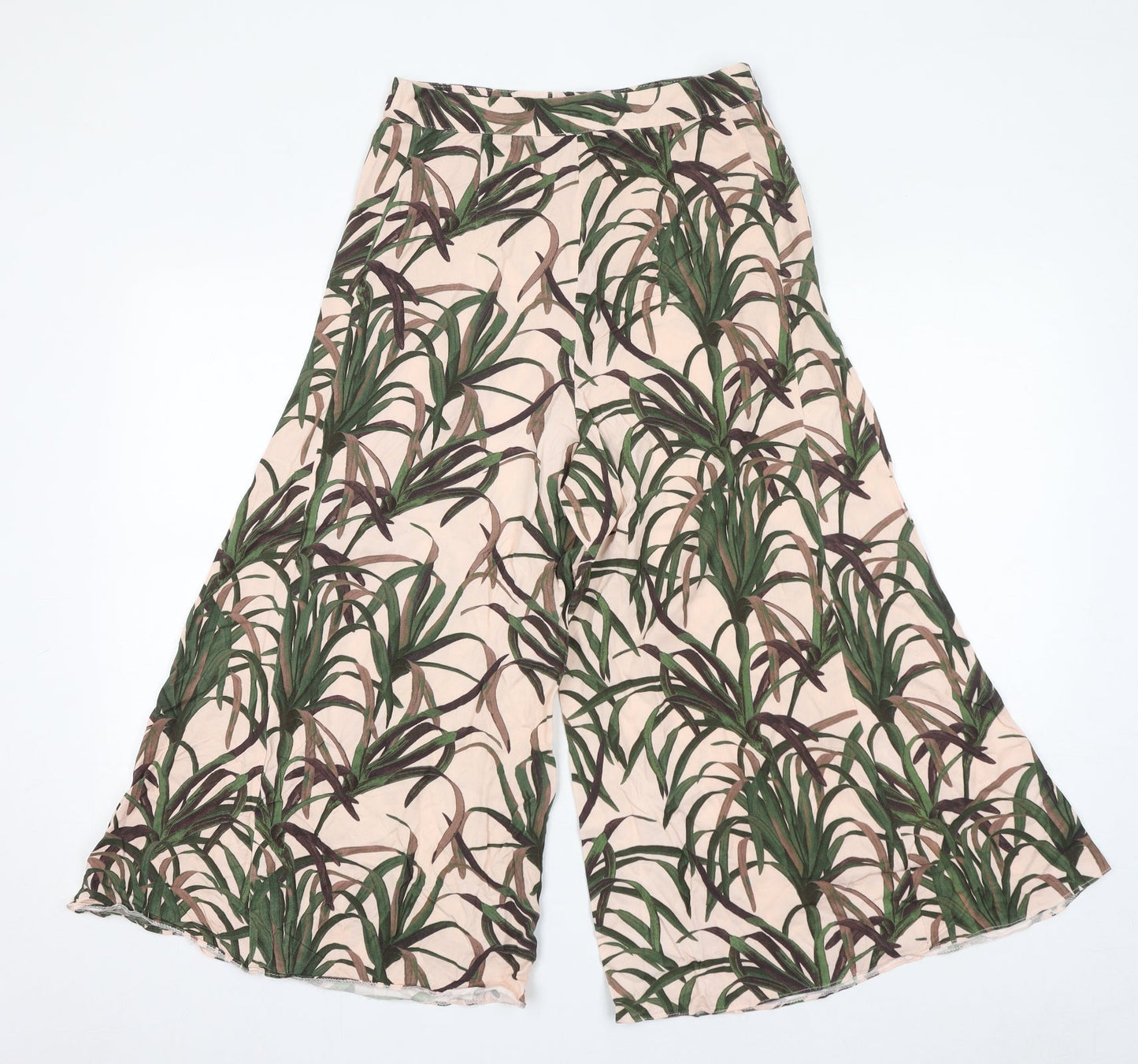 Womens UK Size 10 ASOS Regular Fit Cropped Pink Trousers