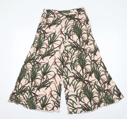 Womens UK Size 10 ASOS Regular Fit Cropped Pink Trousers