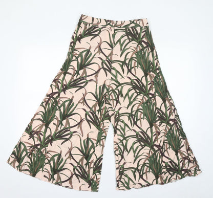 Womens UK Size 10 ASOS Regular Fit Cropped Pink Trousers