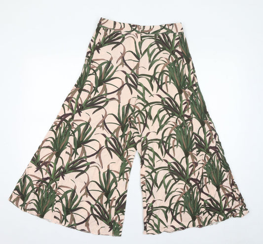 Womens UK Size 10 ASOS Regular Fit Cropped Pink Trousers