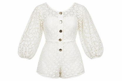 Womens UK Size 8 ASOS One-Piece White Playsuit