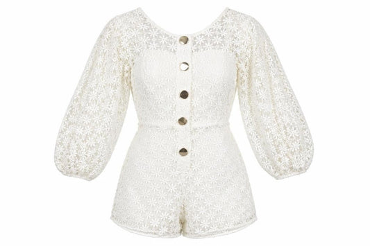 Womens UK Size 8 ASOS One-Piece White Playsuit