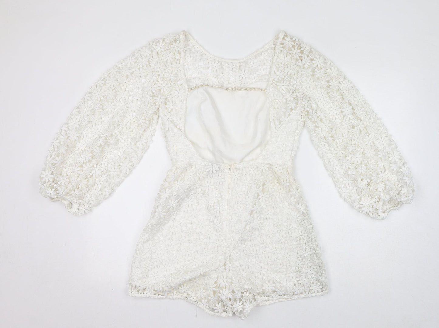Womens UK Size 8 ASOS One-Piece White Playsuit