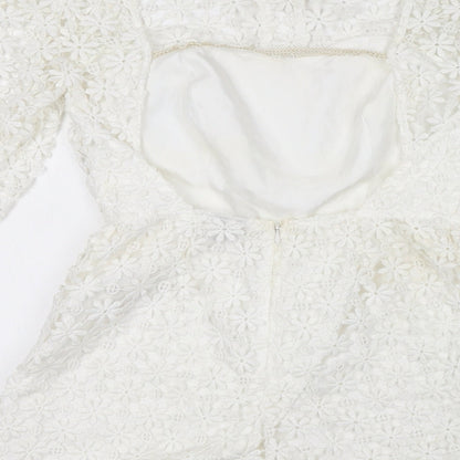 Womens UK Size 8 ASOS One-Piece White Playsuit