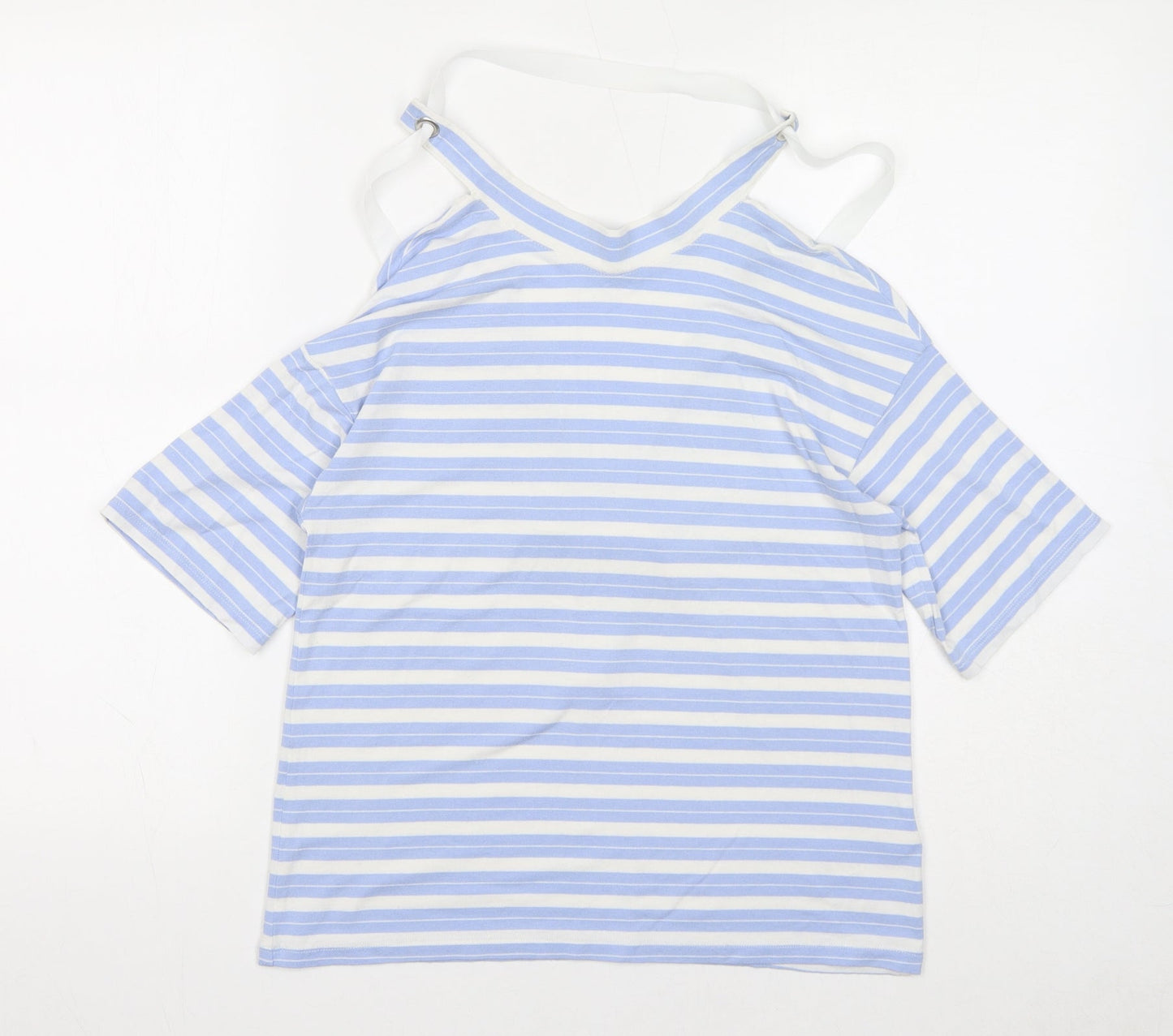 Womens UK Size 10 Limited Edition Blue Basic Blouse