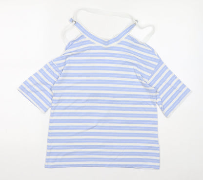 Womens UK Size 10 Limited Edition Blue Basic Blouse
