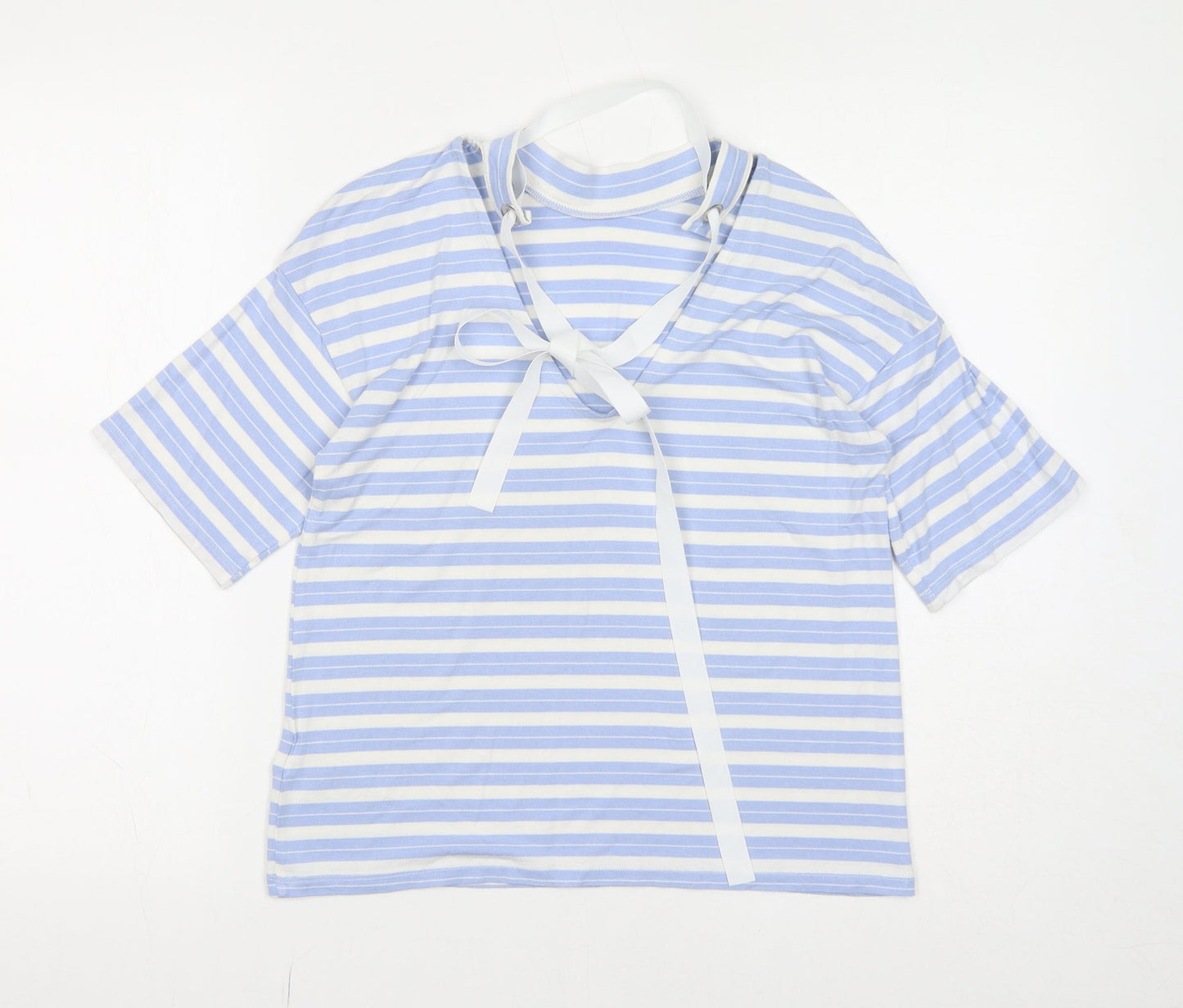 Womens UK Size 10 Limited Edition Blue Basic Blouse