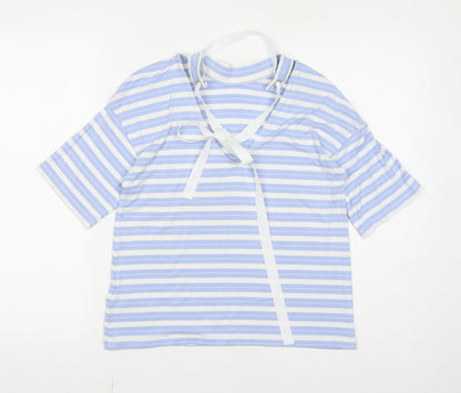 Womens UK Size 10 Limited Edition Blue Basic Blouse