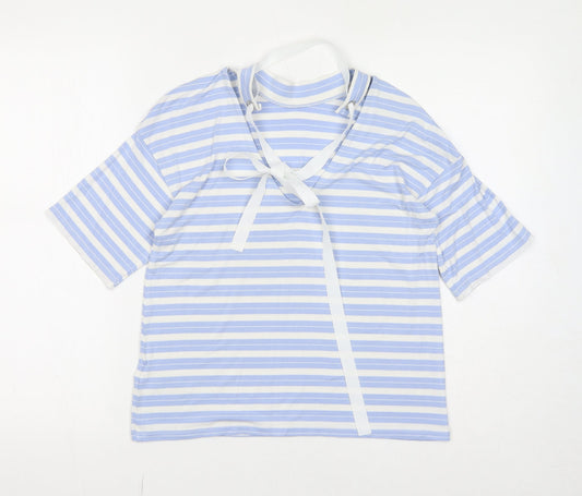 Womens UK Size 10 Limited Edition Blue Basic Blouse
