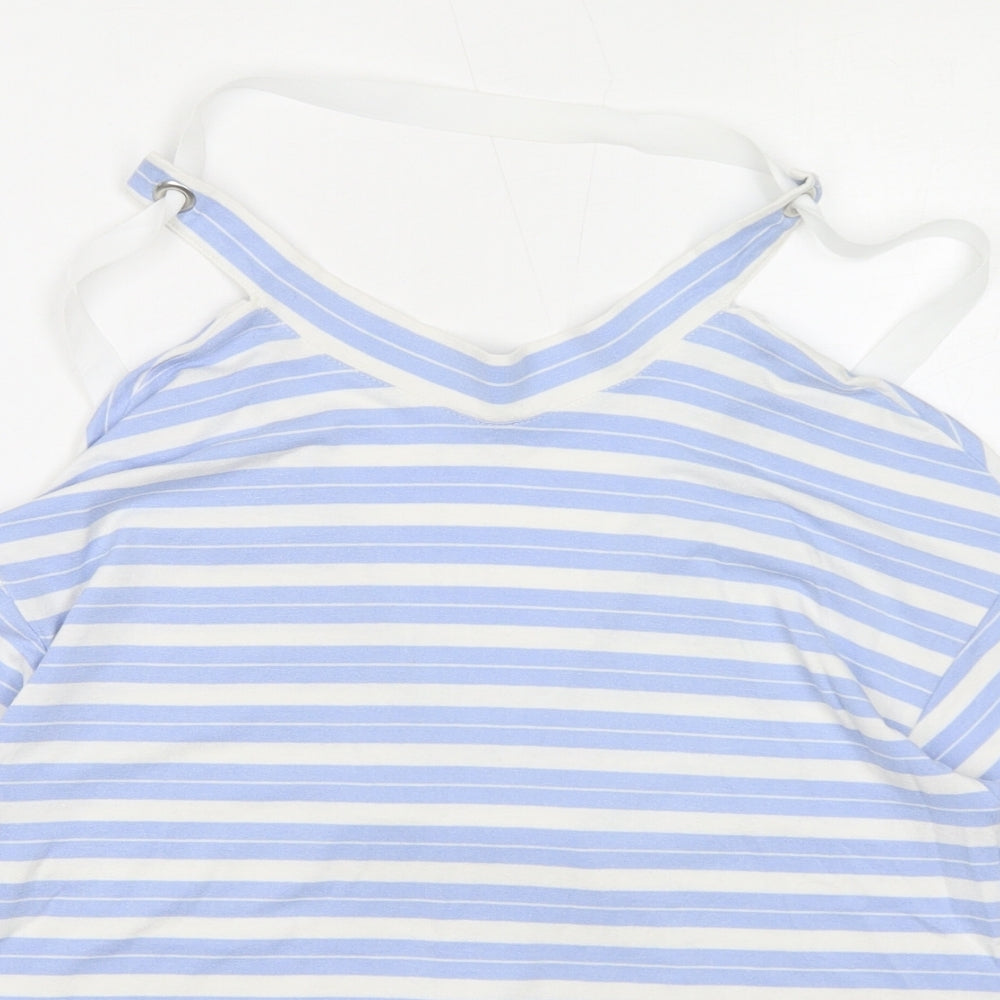 Womens UK Size 10 Limited Edition Blue Basic Blouse