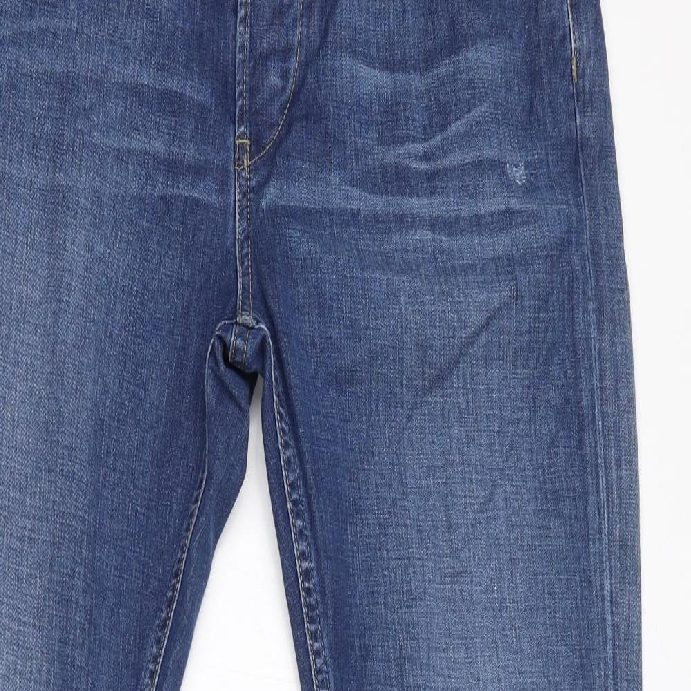 Twenty8Twelve Womens Blue Cotton Straight Jeans Size 28 in L34 in Regular Button