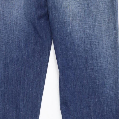 Twenty8Twelve Womens Blue Cotton Straight Jeans Size 28 in L34 in Regular Button