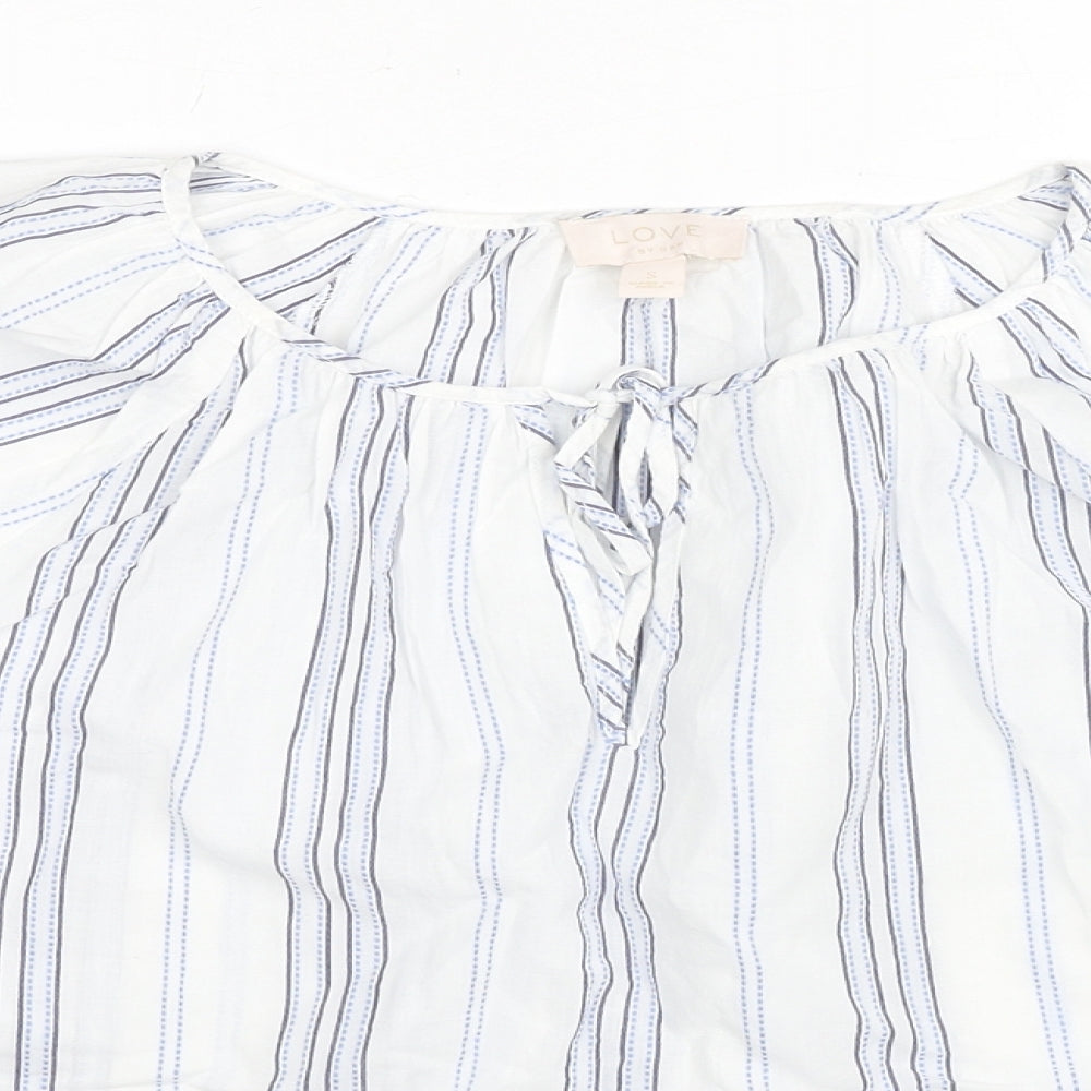Womens UK Size S Gap White Basic Blouse