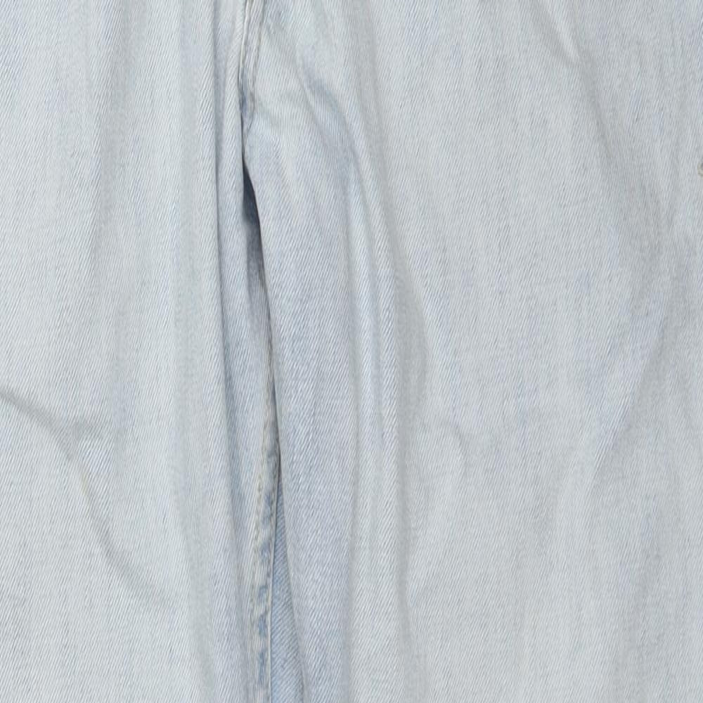 Lab Mens Blue Cotton Straight Jeans Size 32 in L27 in Regular Zip