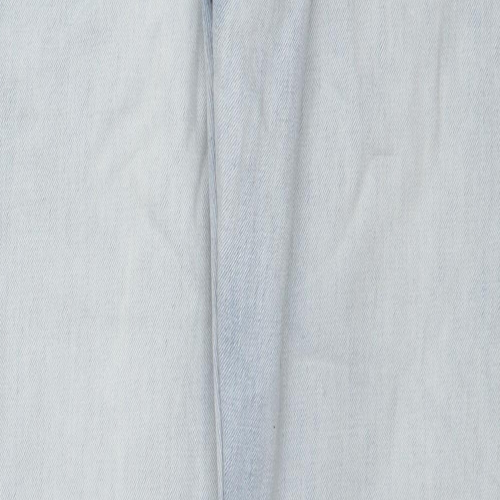 Lab Mens Blue Cotton Straight Jeans Size 32 in L27 in Regular Zip