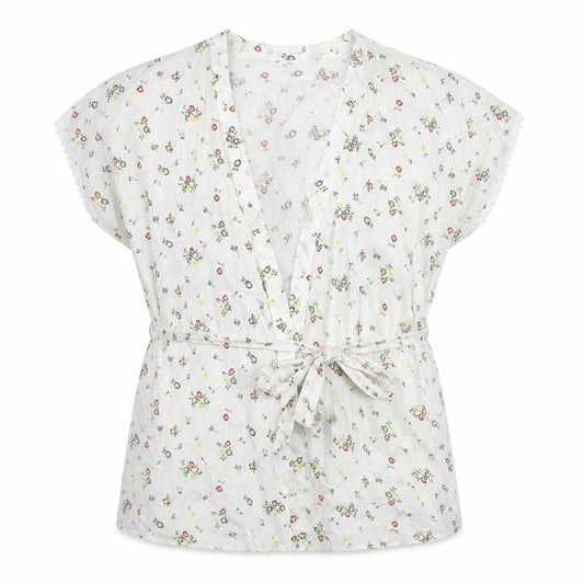 Womens UK Size 6 Topshop White Kimono Blouse