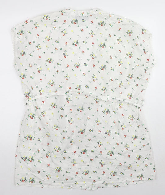 Womens UK Size 6 Topshop White Kimono Blouse