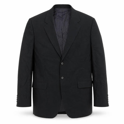 Sand Mens Black Striped Cotton Jacket Suit Jacket Size 44 Regular