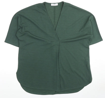 Womens UK Size M Gallery Green Basic Blouse