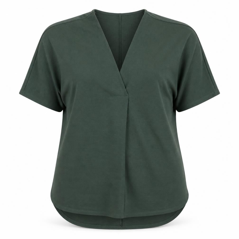 Womens UK Size M Gallery Green Basic Blouse