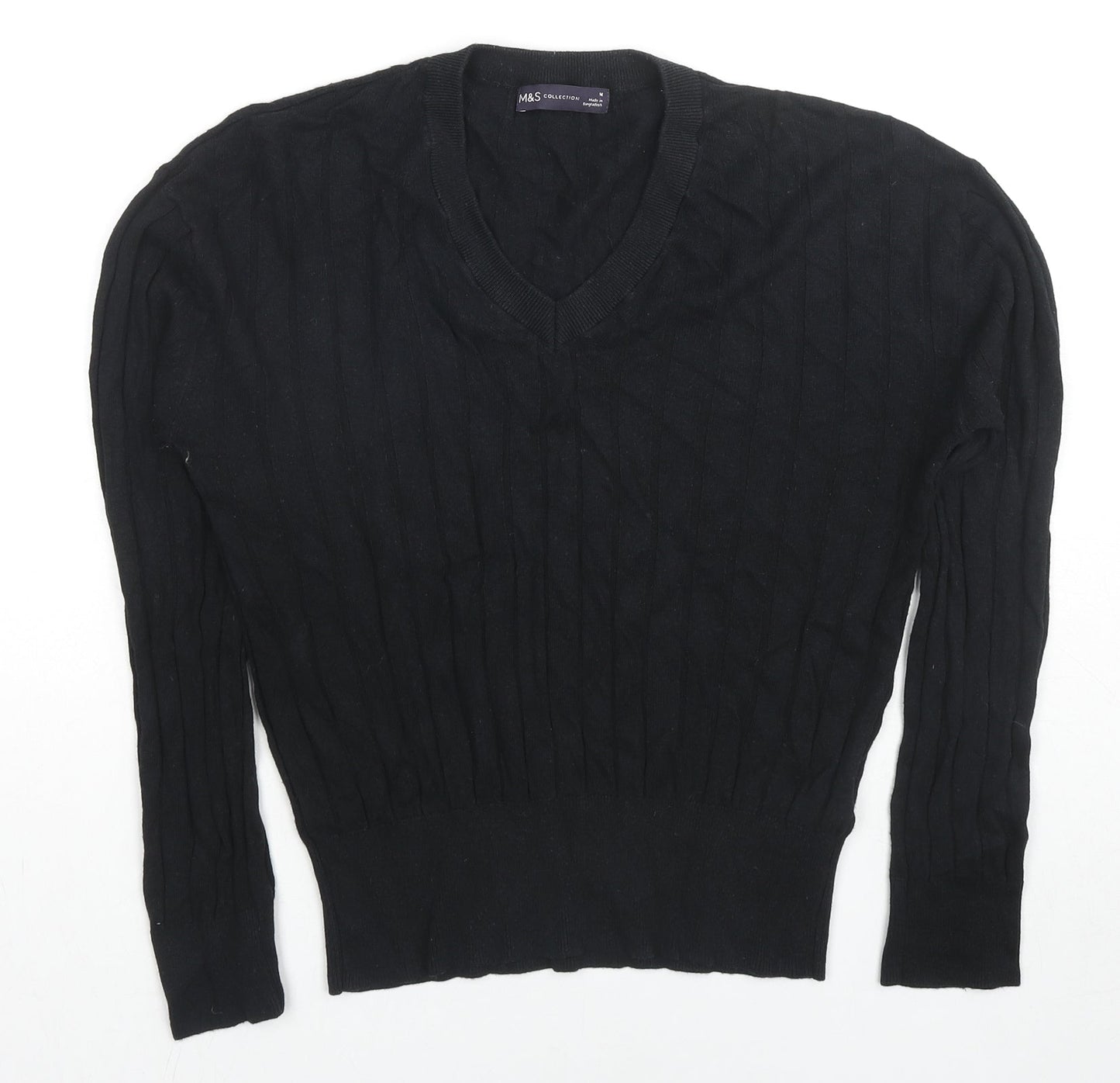 Womens UK Size M Marks and Spencer Black Pullover Jumper