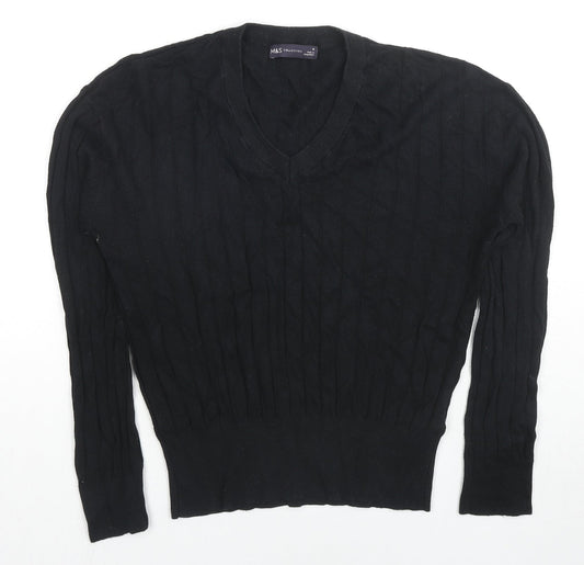 Womens UK Size M Marks and Spencer Black Pullover Jumper