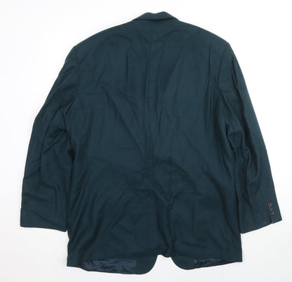 St Michael Mens Blue Wool Jacket Suit Jacket Size 44 Regular