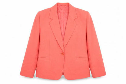 Essentials Womens Pink Jacket Blazer Size 14 Button