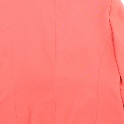 Essentials Womens Pink Jacket Blazer Size 14 Button