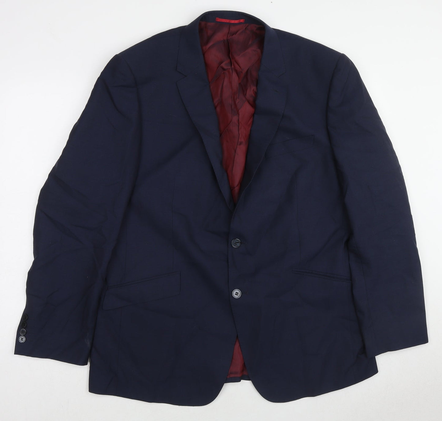 Autograph Mens Blue Wool Jacket Suit Jacket Size 44 Regular