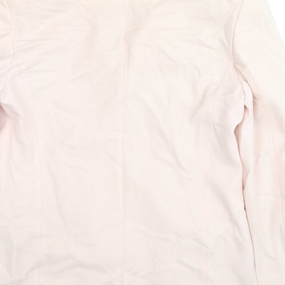 Hauber Womens Beige Jacket Blazer Size 12 Button