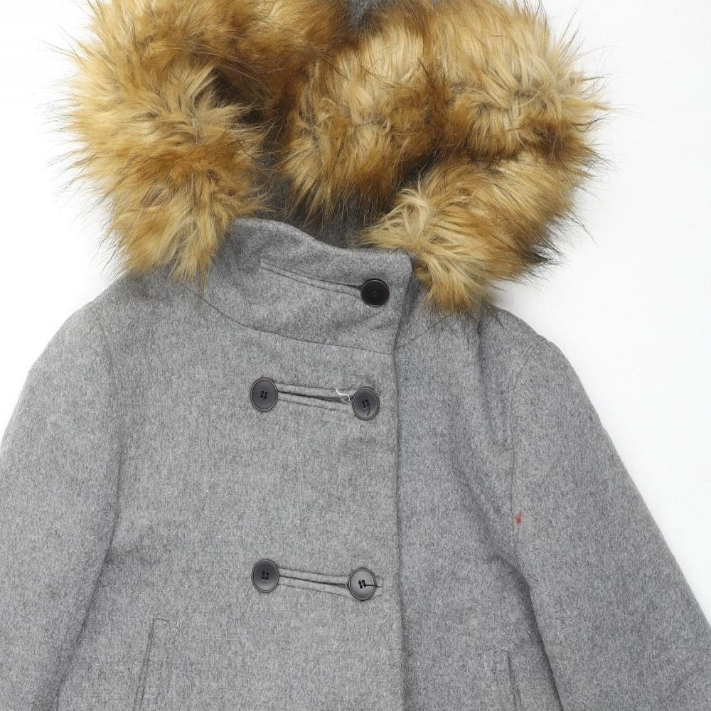 Womens UK Size M Zara Grey Parka Coat
