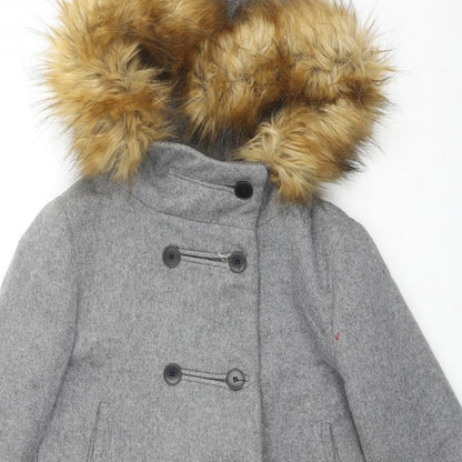 Womens UK Size M Zara Grey Parka Coat