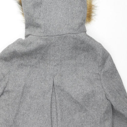 Womens UK Size M Zara Grey Parka Coat