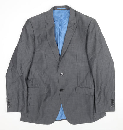 Autograph Mens Grey Wool Jacket Suit Jacket Size 40 Regular