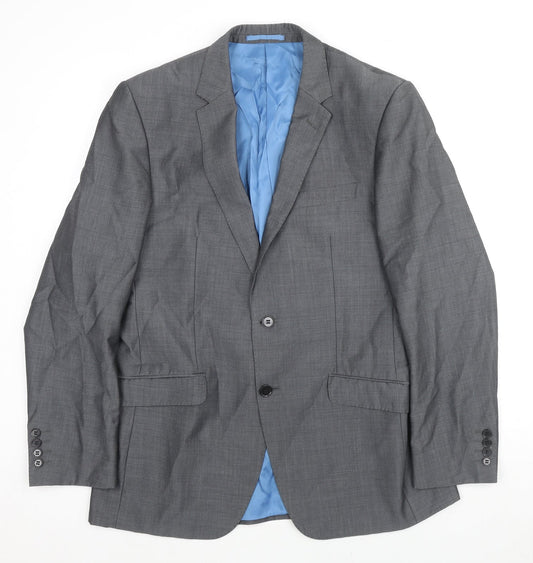 Autograph Mens Grey Wool Jacket Suit Jacket Size 40 Regular