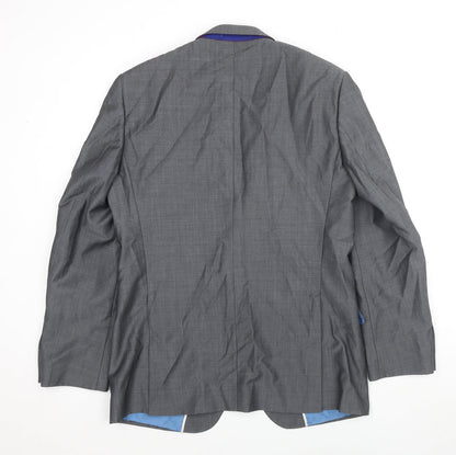 Autograph Mens Grey Wool Jacket Suit Jacket Size 40 Regular