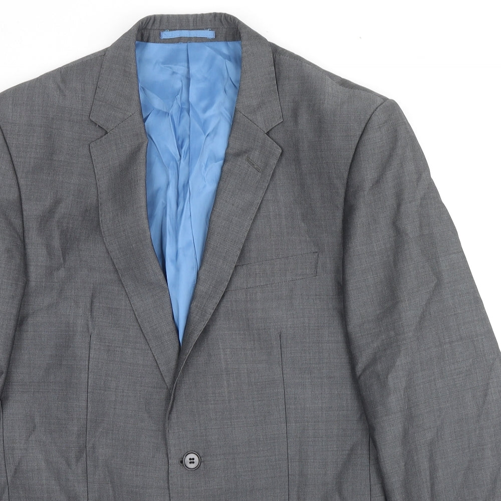 Autograph Mens Grey Wool Jacket Suit Jacket Size 40 Regular