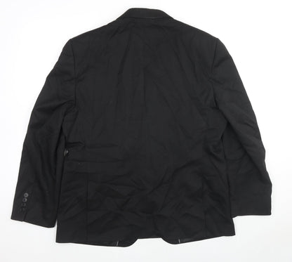 Marks and Spencer Mens Black Polyester Jacket Suit Jacket Size 42 Regular