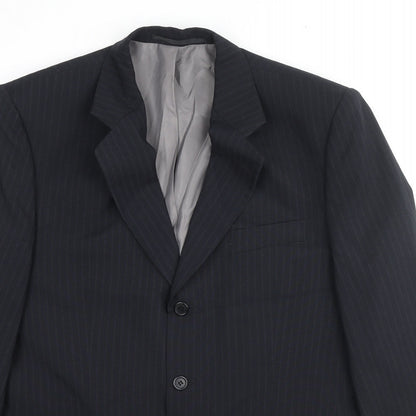 Mens UK Size 40 C&A Regular Black Suit Jacket