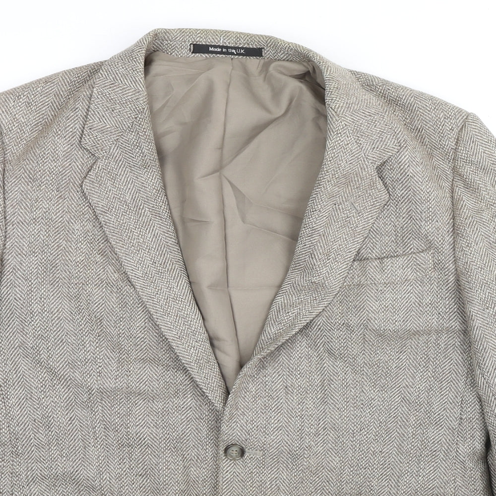 Mens UK Size 40 St Michael Regular Beige Suit Jacket