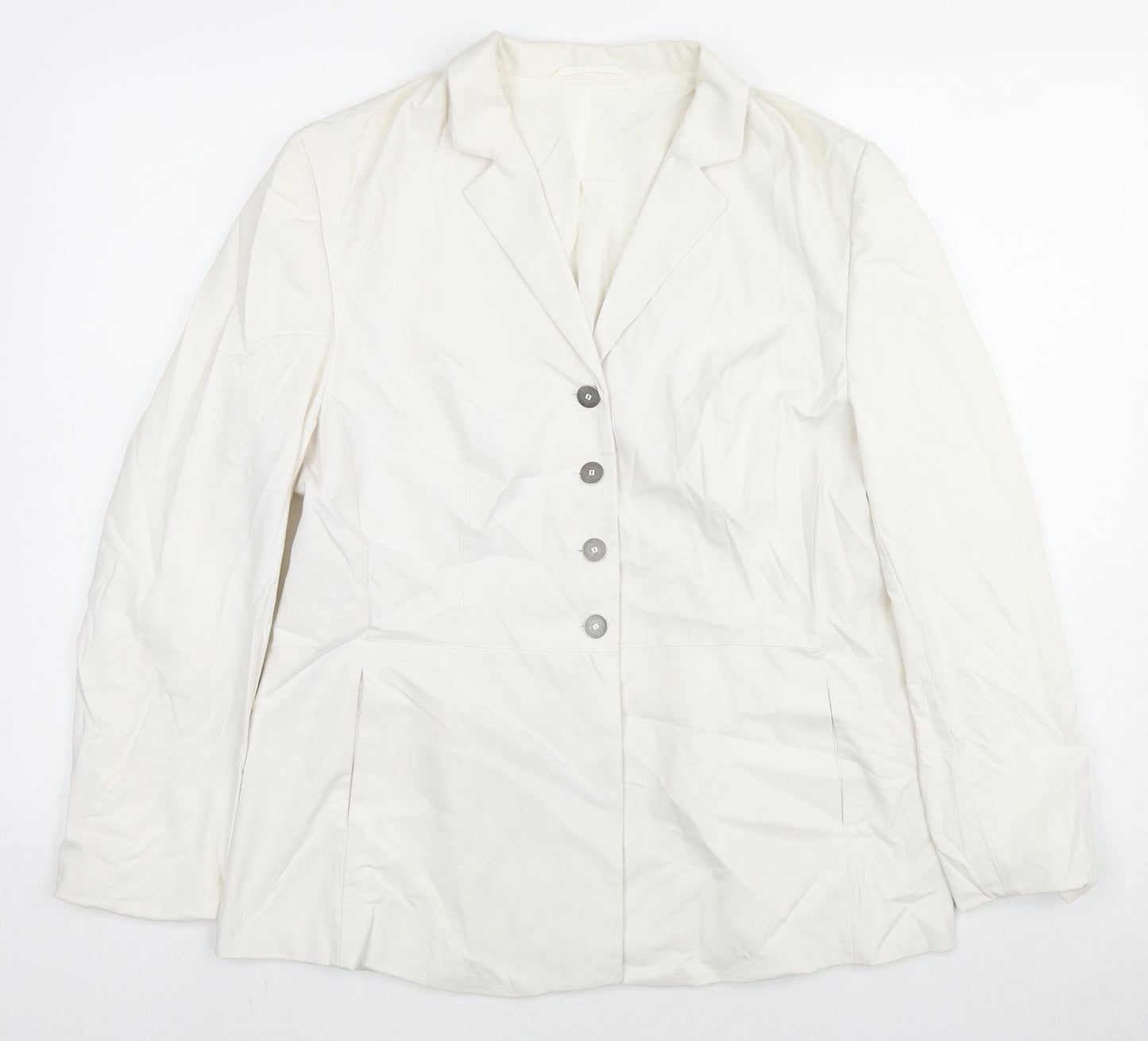 Gerry Weber Womens White Jacket Blazer Size 16 Button