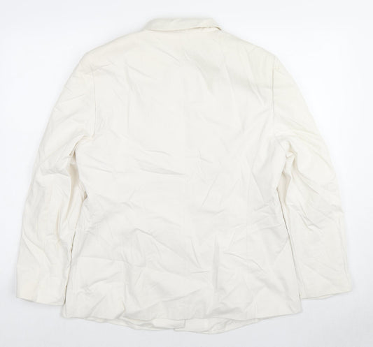 Gerry Weber Womens White Jacket Blazer Size 16 Button