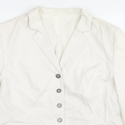 Gerry Weber Womens White Jacket Blazer Size 16 Button