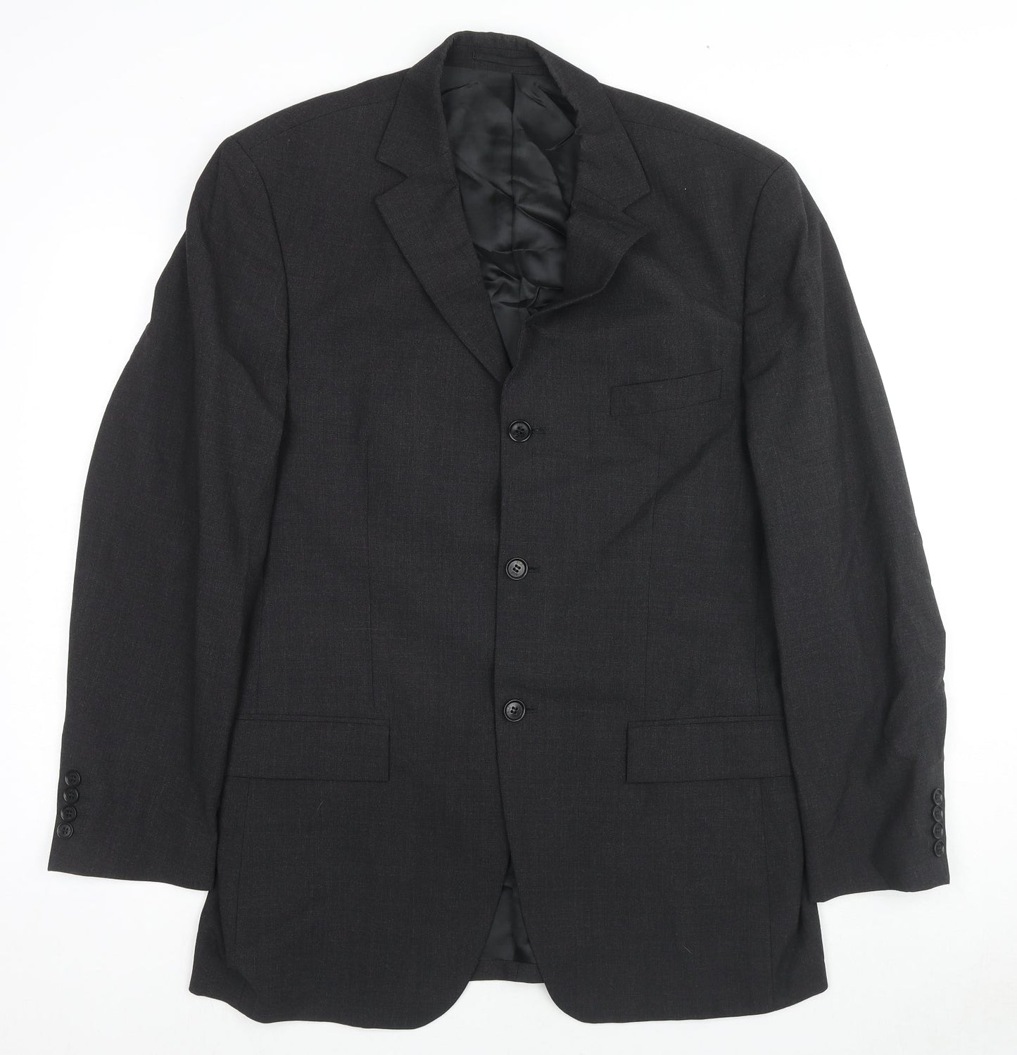 Mens UK Size 42 Blazer Regular Grey Suit Jacket