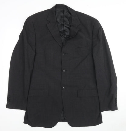 Mens UK Size 42 Blazer Regular Grey Suit Jacket