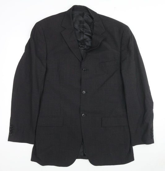 Mens UK Size 42 Blazer Regular Grey Suit Jacket