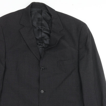 Mens UK Size 42 Blazer Regular Grey Suit Jacket
